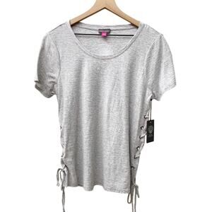 Vince Camuto Grey Women's Short Sleeve Top Size Medium BRAND NEW